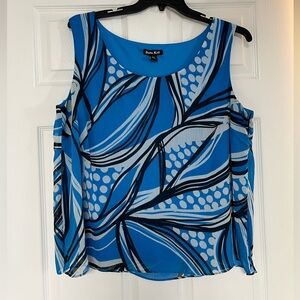 Dana Kay Vibrant Blue Abstract Women's Blouse